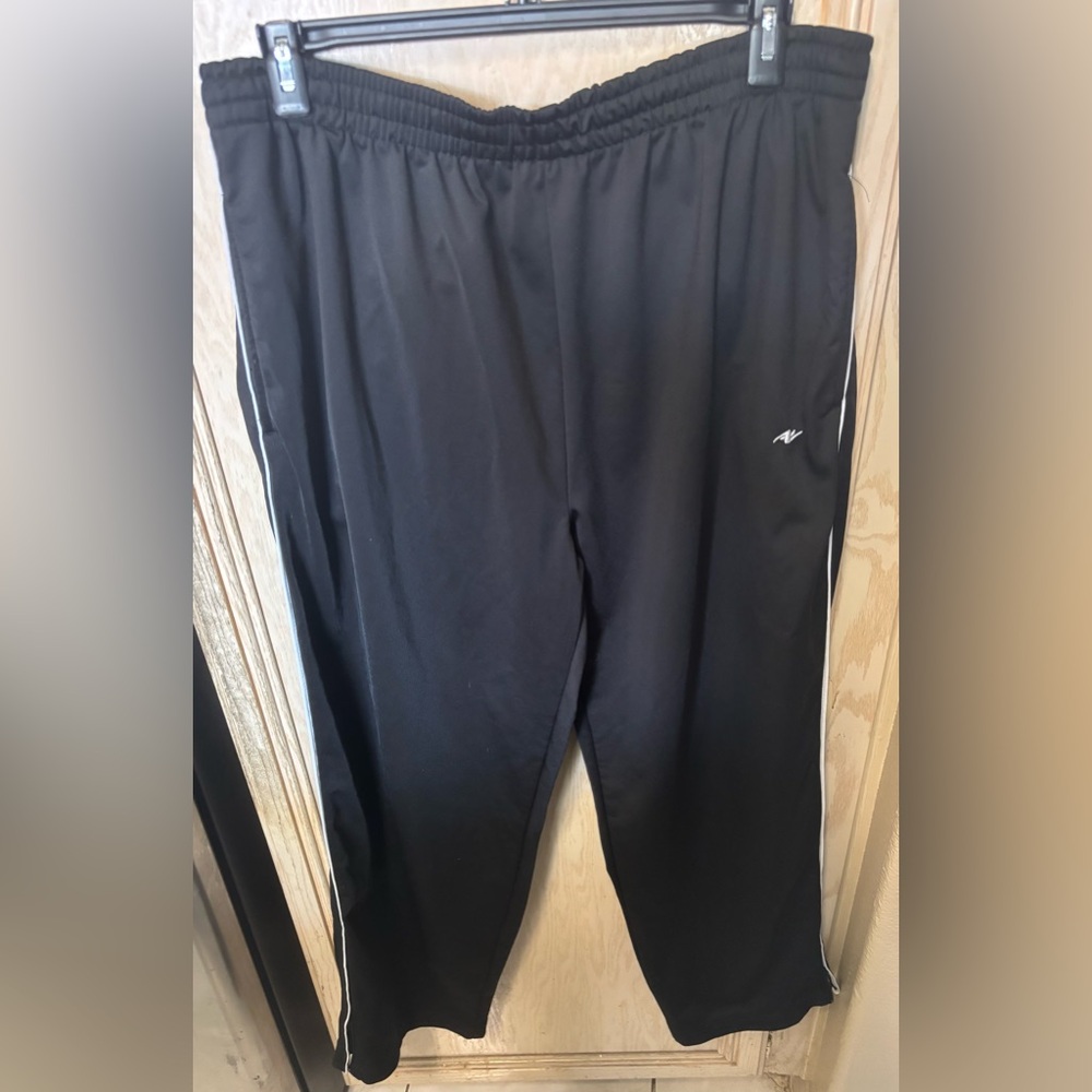 Athletic Works Black Men's Track‎ Pants Workout Sweatpants